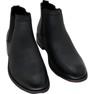 Vance Co Landon Chelsea Dress Boots Black Leather Slip-On Men 10.5M